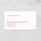 Carte de visite Glam Pink et Gold Confetti (Dos)
