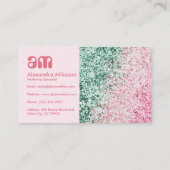 Carte De Visite Glam Professionnel Rose Tendre (Dos)