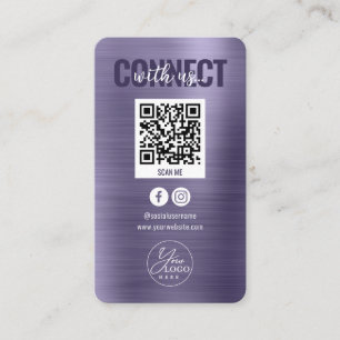Carte De Visite Glam Purple Se Connecter Aux Médias Sociaux Améric