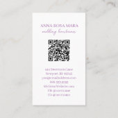 Carte De Visite *~* Glam QR Agate ivoire Parties scintillant en or (Dos)