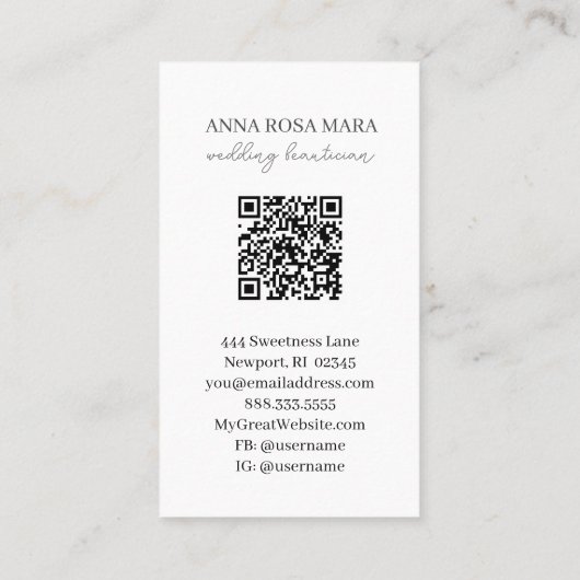 Carte De Visite *~* Glam QR Luxe Agate Gold Parties scintillant AP (Dos)