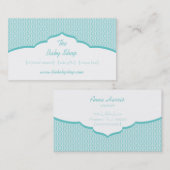 Carte de visite Glam raffiné, Turquoise (Devant / Derrière)