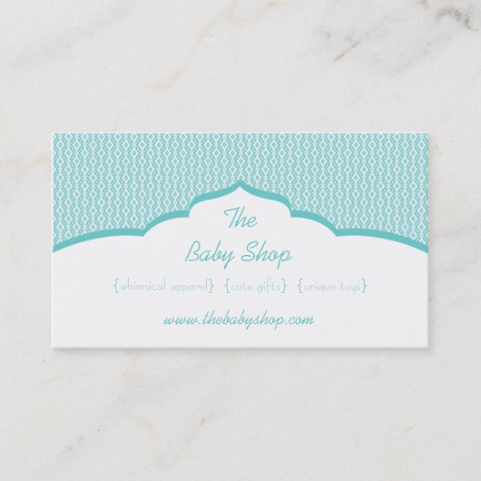 Carte de visite Glam raffiné, Turquoise (Devant)