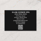 Carte De Visite *~* Glam Rainbow QR Parties scintillant Glitz Luxe (Dos)