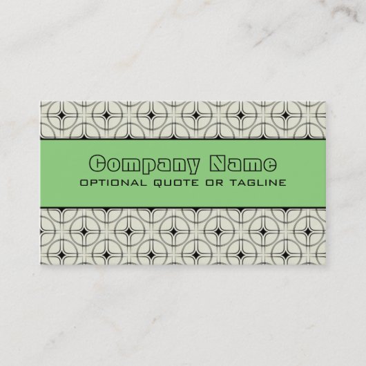 Carte de visite Glam Rétro, Vert Menthe (Devant)