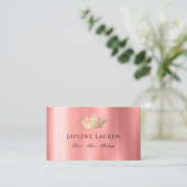 Carte De Visite Glam Rose or tendance (Debout devant)