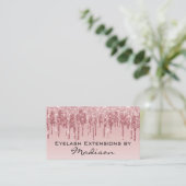 Carte De Visite Glam Rose Rose Gold Parties scintillant Drips maqu (Debout devant)