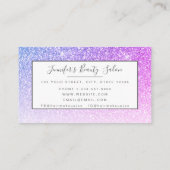 Carte De Visite Glam rose violet Parties scintillant maquillage Ar (Dos)