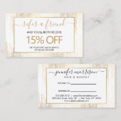 Carte De Visite Glam Script Gold Confetti Rain Referendum (Devant / Derrière)