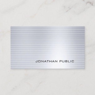 Carte De Visite Glam Silver Élégant Cool moderne professionnel Pla
