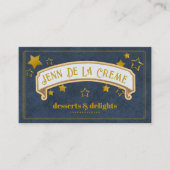 Carte De Visite Glam Starry Nights Marine Vintage (Devant)