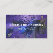 Carte De Visite Glam tendance Abstraite Parties scintillant violet (Devant)