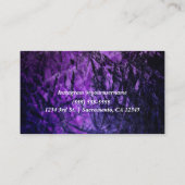 Carte De Visite Glam violet Abstrait Beauté chic (Dos)