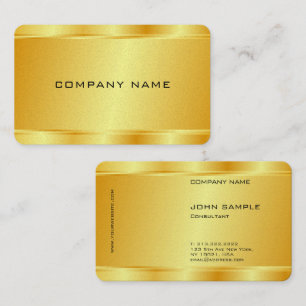 Carte De Visite Glamor de luxe à l'élégance personnalisée Gold