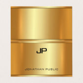 Carte De Visite Glamor Faux Gold Luxury Modèle (Extérieur déplié)