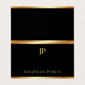 Carte De Visite Glamor Gold Elegant Modèle moderne professionnel (Extérieur déplié)