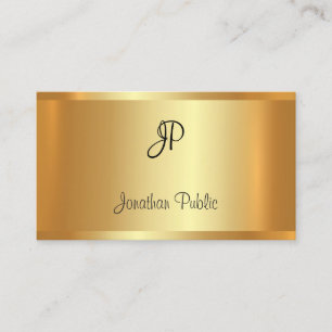 Carte De Visite Glamor Gold Look Moderne Professionnel Élégant L