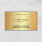 Carte De Visite Glamor Gold professionnel élégant Luxe (Dos)