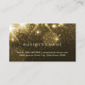 Carte De Visite Glamor Gold Sparkles - DJ Party (Dos)