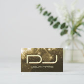 Carte De Visite Glamor Gold Sparkles - DJ Party (Debout devant)