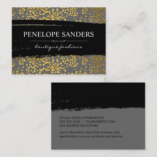 Carte De Visite Glamor Luxe Expressive (Devant / Derrière)