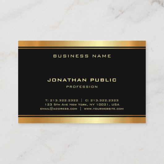 Carte De Visite Glamor Monogramme Modèle Moderne Luxe (Dos)