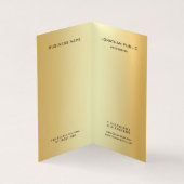 Carte De Visite Glamor Or Moderne Monogramme Professionnel Élégant (Intérieur)