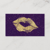 Carte De Visite Glamor Parties scintillant Kiss Cuir (Devant)