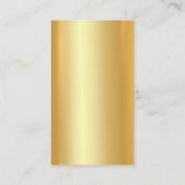 Carte De Visite Glamor Professionnel Moderne Élégant Modèle Or (Dos)