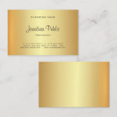 Carte De Visite Glamor professionnel or look élégant moderne (Devant / Derrière)