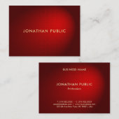 Carte De Visite Glamor Red Damask Élégant Modèle professionnel (Devant / Derrière)