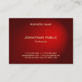 Carte De Visite Glamor Red Damask Élégant Modèle professionnel (Dos)