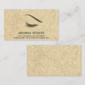 Carte De Visite Glamor Shimmer Parties scintillant or (Devant / Derrière)