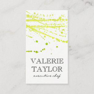 Carte De Visite Glamor Vert Artiste Expressif