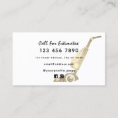Carte De Visite Glamorous gold glitter cleaning  (Dos)