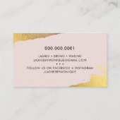 Carte De Visite GLAMOROUS LUXE élégant faux doré or blush rose (Dos)