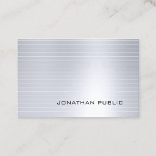 Carte De Visite Glamour Argent Élégant Professionnel Cool moderne