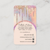 Carte De Visite Glamour Bling Iridescente Parties scintillant Driv (Dos)