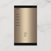 Carte de visite Glamour Café (Dos)