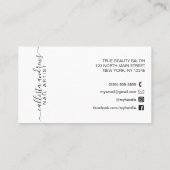 Carte De Visite Glamour Chic Gold Parties scintillant Typographie (Dos)