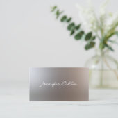 Carte De Visite Glamour Élégant Plaque manuscrite Script moderne (Debout devant)