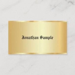 Carte De Visite Glamour Faux Gold Modèle Vieux texte
