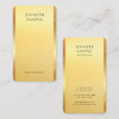 Carte De Visite Glamour Faux Or Moderne Professionnel Élégant (Devant / Derrière)