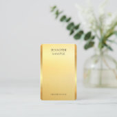 Carte De Visite Glamour Faux Or Moderne Professionnel Élégant (Debout devant)