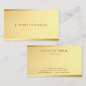 Carte De Visite Glamour Gold Modèle Design professionnel moderne (Devant / Derrière)