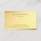Carte De Visite Glamour Gold Modèle Design professionnel moderne (Dos)