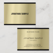 Carte De Visite Glamour Graceful Gold Look professionnel luxe (Devant / Derrière)