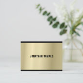 Carte De Visite Glamour Graceful Gold Look professionnel luxe (Debout devant)