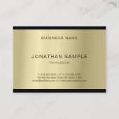 Carte De Visite Glamour Graceful Gold Look professionnel luxe (Dos)