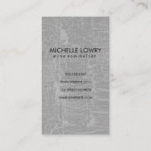 Carte De Visite Glamour Marbré Texture avec Verre à Vin (Dos)